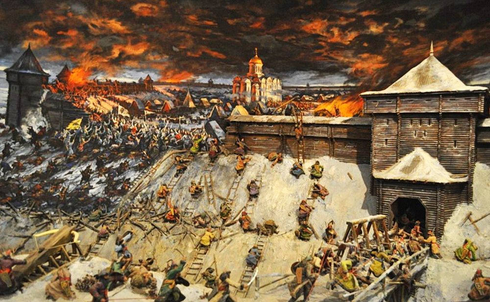 Штурм русского города монголами