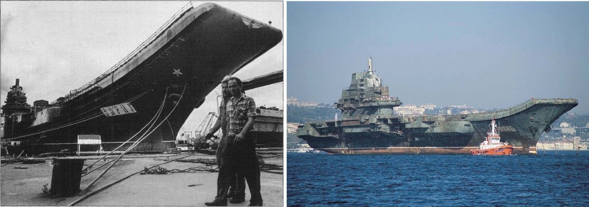 Советский авианосец «Варяг» и купленный Китаем «Ляонин»