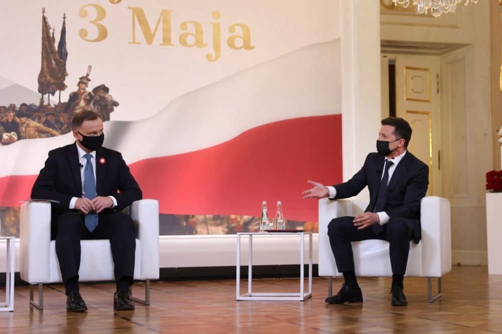 Президенты Украины и Польши Владимир Зеленский и Анджей Дуда