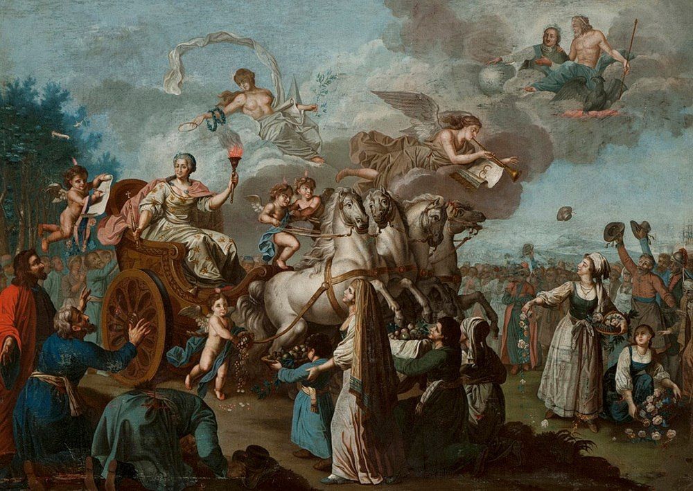 «Путешествие Екатерины II по России». Художник Фердинанд Мейс. 1790-е годы