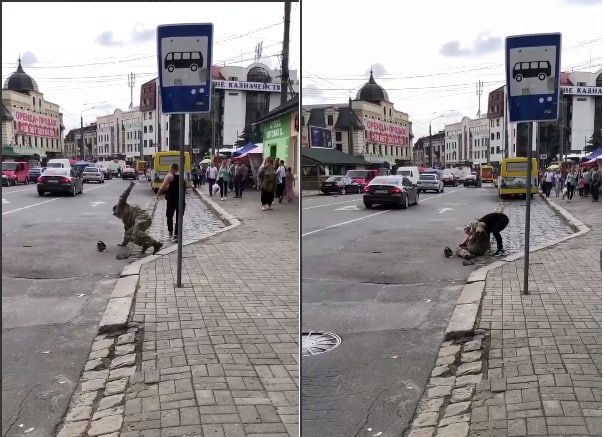 Призывник избивает вручателя повесток в Ивано-Франковске