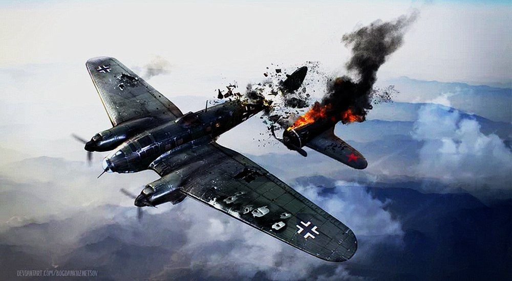 Таран Виктора Талалихина глазами современного художника