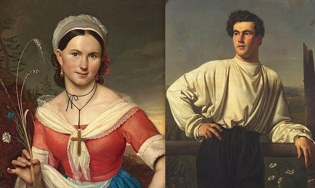 Родители Николая: Екатерина Александровна Телешова и Афанасий Фёдорович Шишмарёв. Портреты работы Ореста Кипренского, 1828 и 1826 годов соответственно