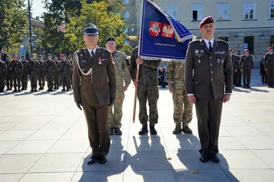 Церемония передачи должности командира LITPOLUKRBRIG 08.11.2021. Источник: Пресс-служба LITPOLUKRBRIG