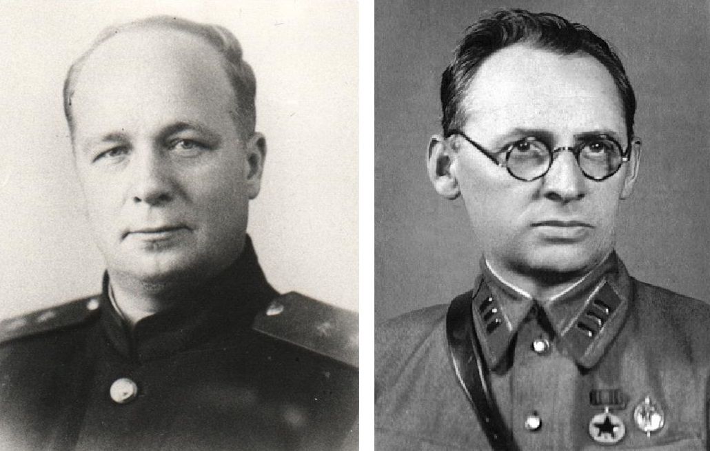 Комиссар госбезопасности 3 ранга Александр Воронин и комиссар милиции 2 ранга Евгений Грушко