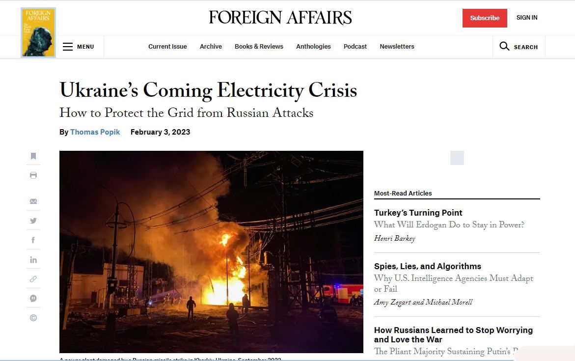 Foreign Affairs: Украина скоро будет непригодной для жизни