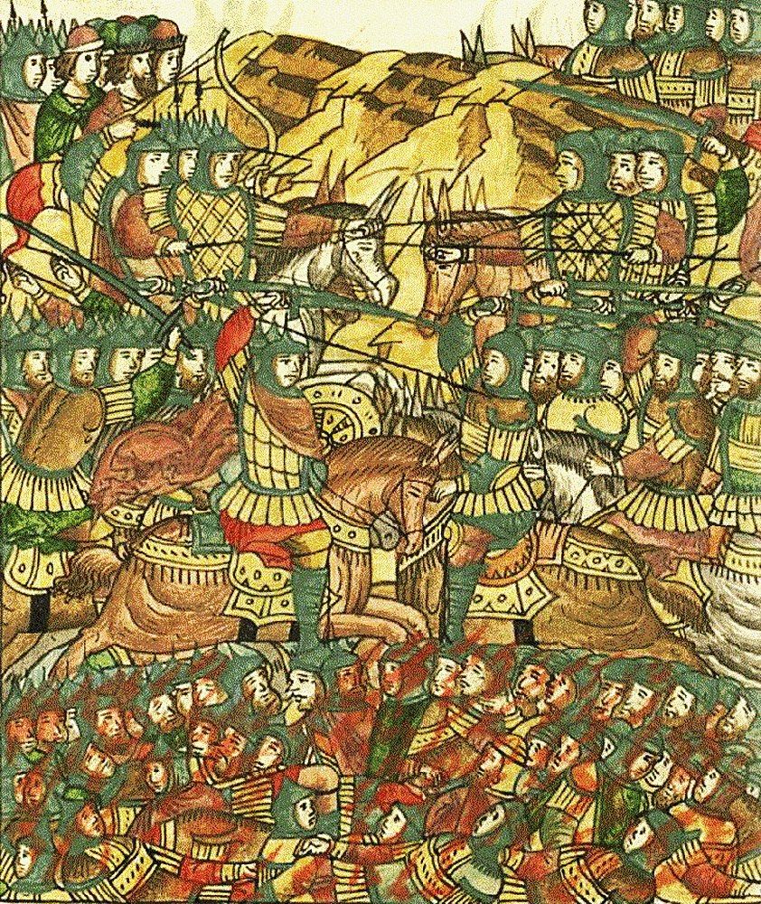 Раковорская битва. Миниатюра Лицевого летописного свода