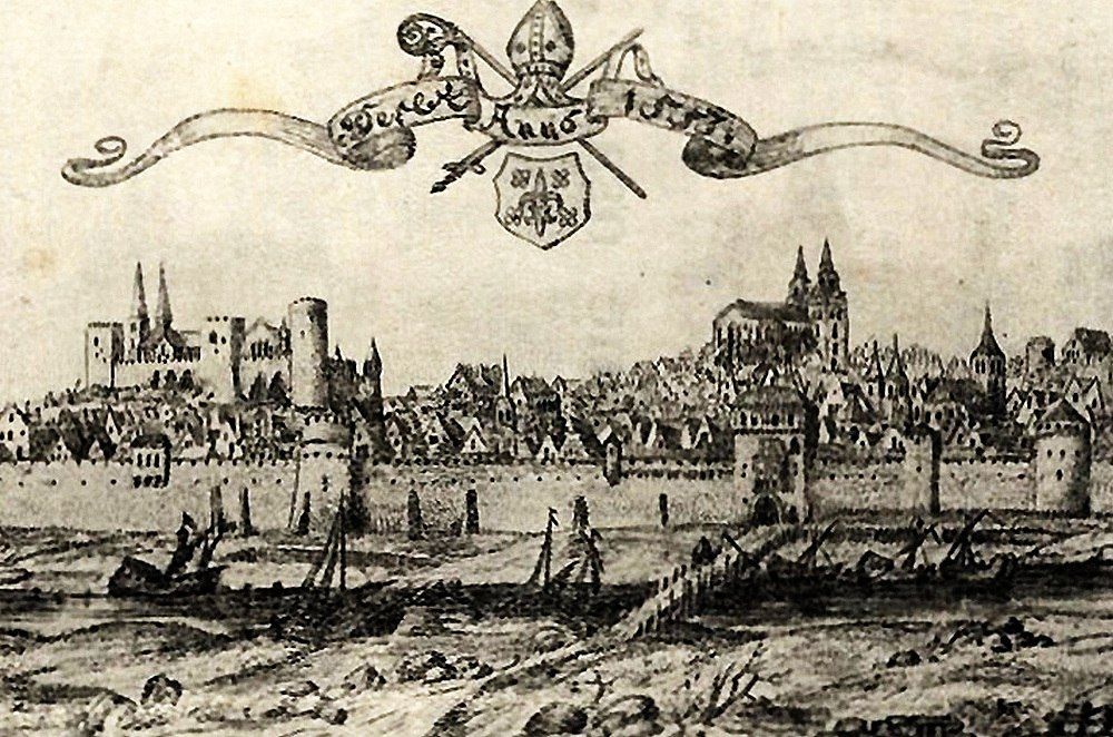 Дерпт, древнерусский город Юрьев. Средневековая гравюра