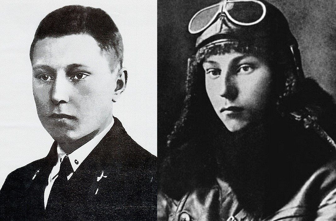 Слева: Покрышкин – выпускник Пермской школы авиационных техников, 1933 г., справа – лётчик-истребитель, 1940 г.