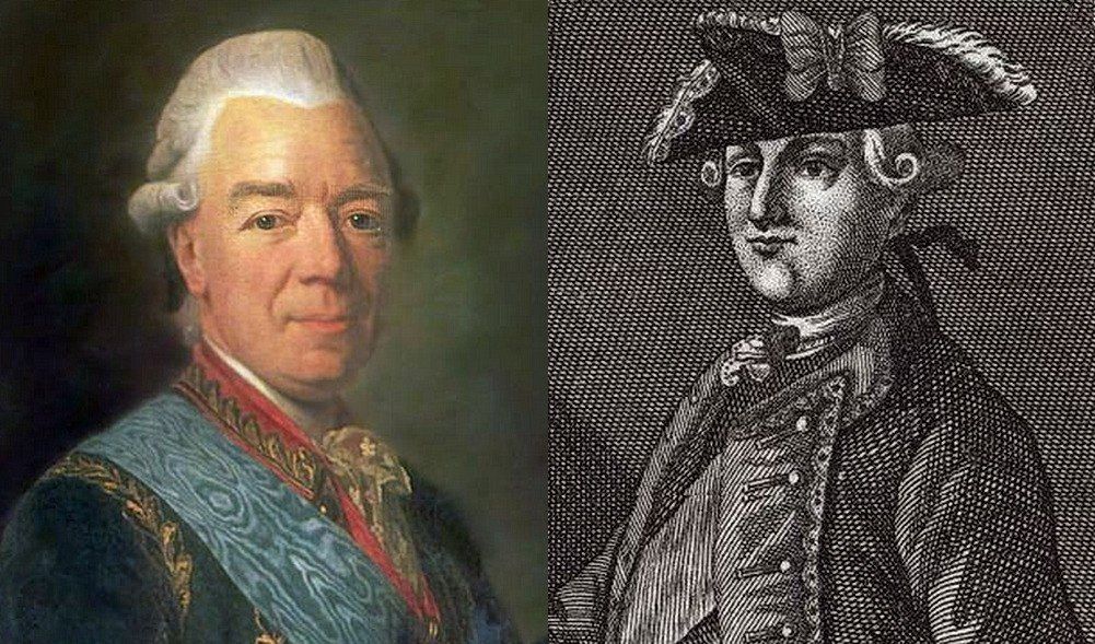 Первые руководители Генштаба Русской армии граф З.Г. Чернышев (слева) и Ф.В. Бауэр