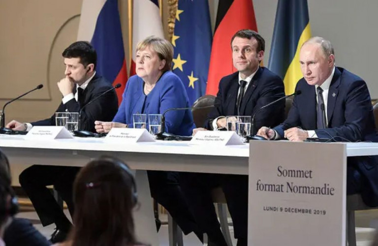 Первое и пока единственное участие Зеленского в «нормандском формате»