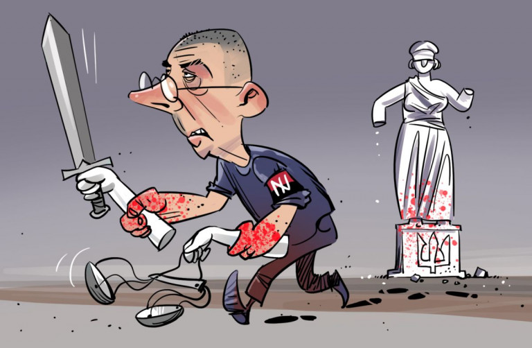 Карикатура, художник Илья ГЕЛЬД