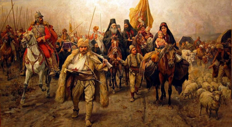 Переселение сербов, художник Павле (Пайя) Йованович