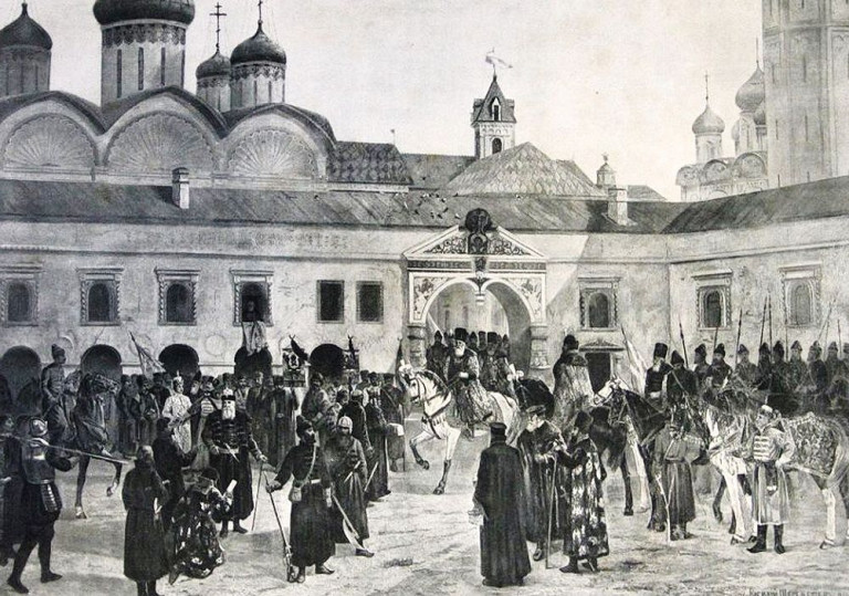 Посольский приказ в Москве в конце XVII века. Художник Василий Шереметев.