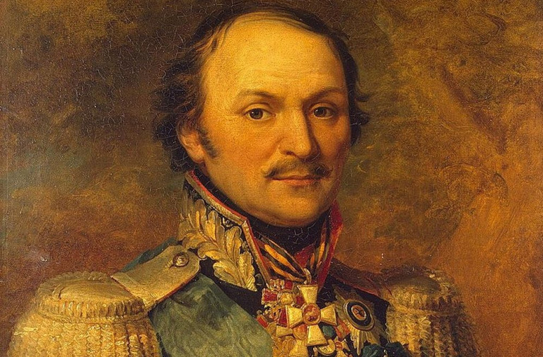 образцовый (неоднократный) кавалер ордена Александра Невского атаман Донского казачьего войска граф М.И. Платов. Портрет художника Джорджа Доу.