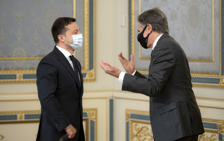 Энтони Блинкен, визит на Украину
