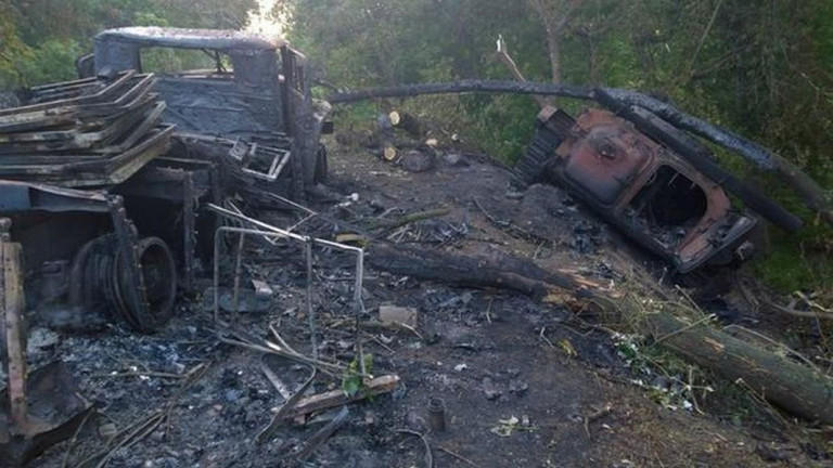 Разбитая колонна ВСУ