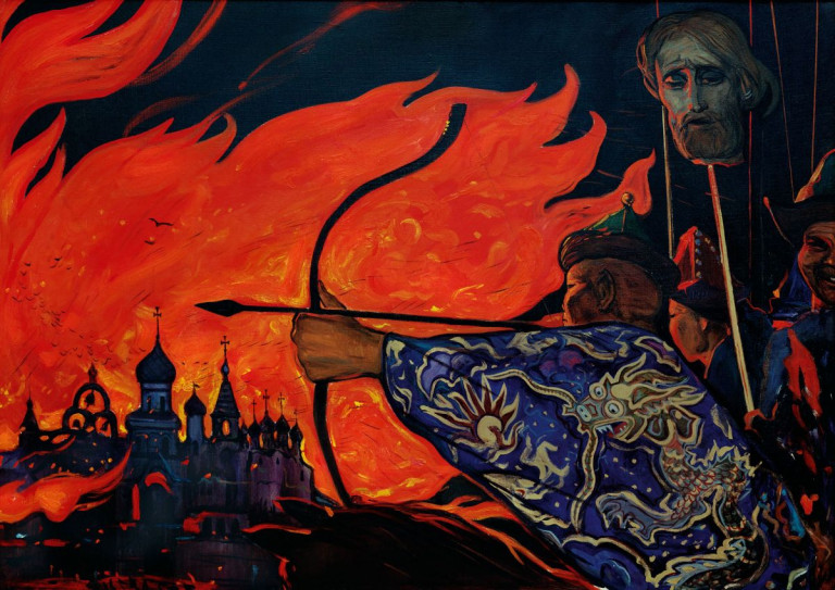 И. Глазунов, «Штурм града», 1979 г.