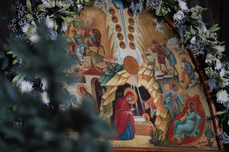 Рождественская икона, храм Христа Спасителя