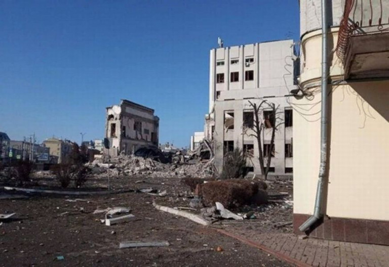 Разрушенная президентская Академия госуправления, Харьков