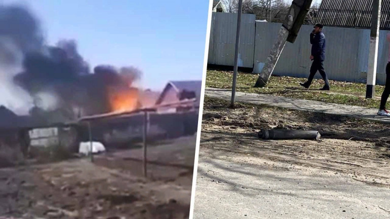 Обстрел ВСУ посёлка Климово (РФ) 14 апреля 2022 года