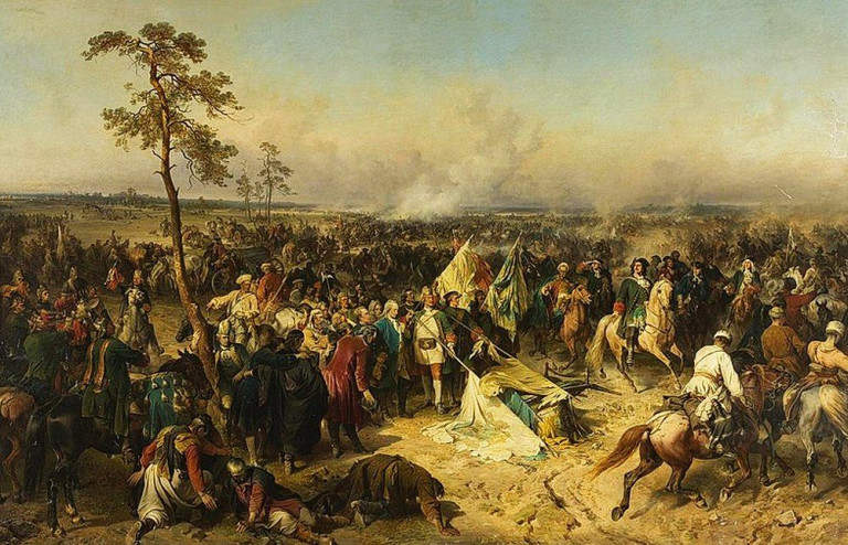 «Победа под Полтавой». Художник Александр Коцебу. 1862 г.