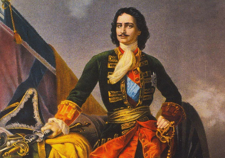 «Царь Пётр Алексеевич после победы в Полтавской битве».