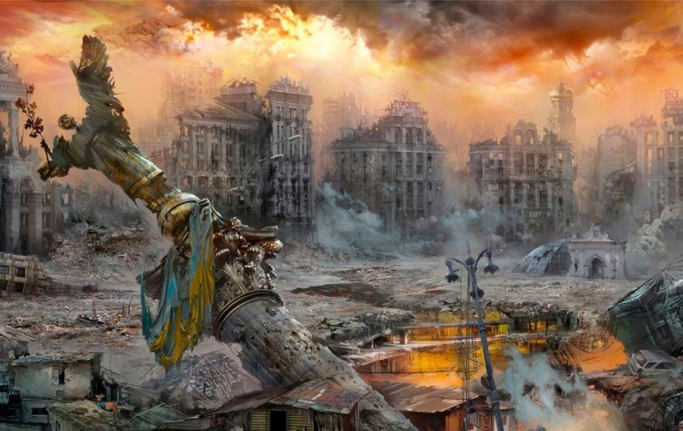 Заглавная иллюстрация. «Киев. От утопии к антиутопии», И.Хивренко, 2011-2012 гг.