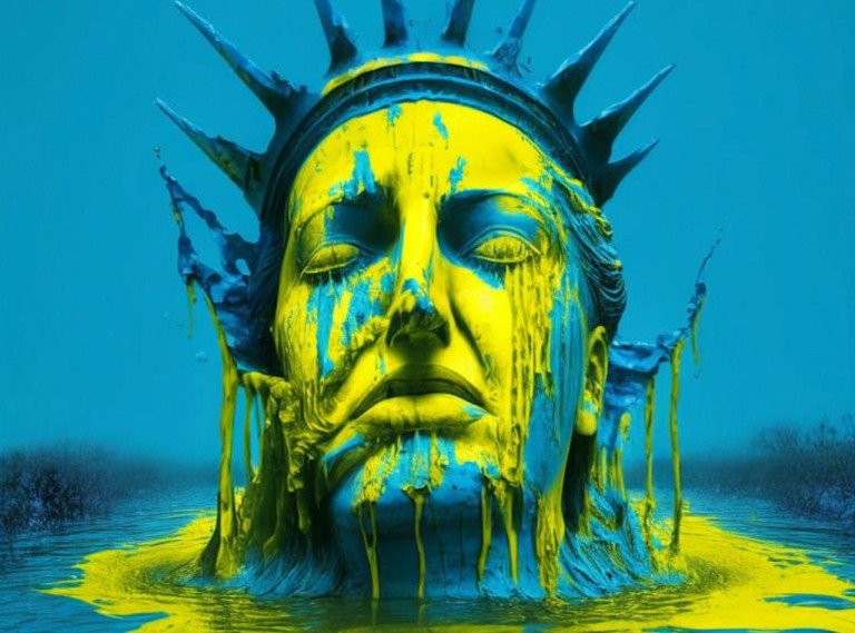 На заглавном фото: Искусственный интелект так видит значение провала «контрнаступа» ВСУ для США