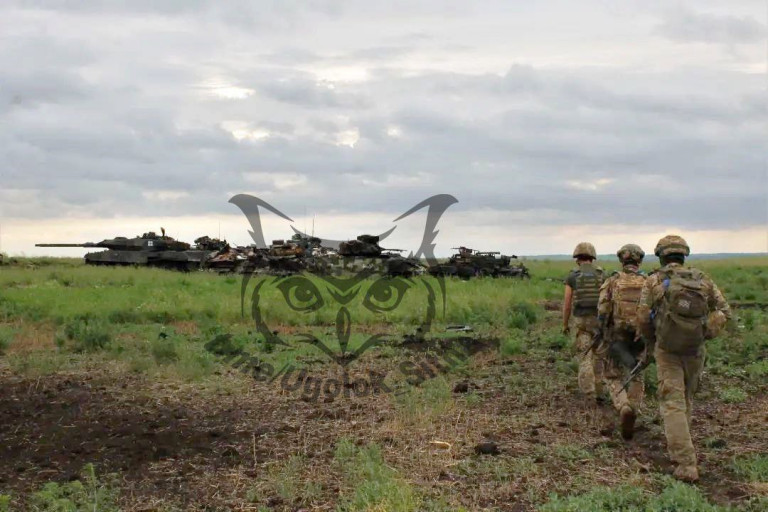 На заглавном фото: Подбитые и брошенные на Запорожском направлении танк Leopard 2A6, БМП M2A2 ODS-SA Bradley и БРЭМ-1 47-й ОМБр ВСУ