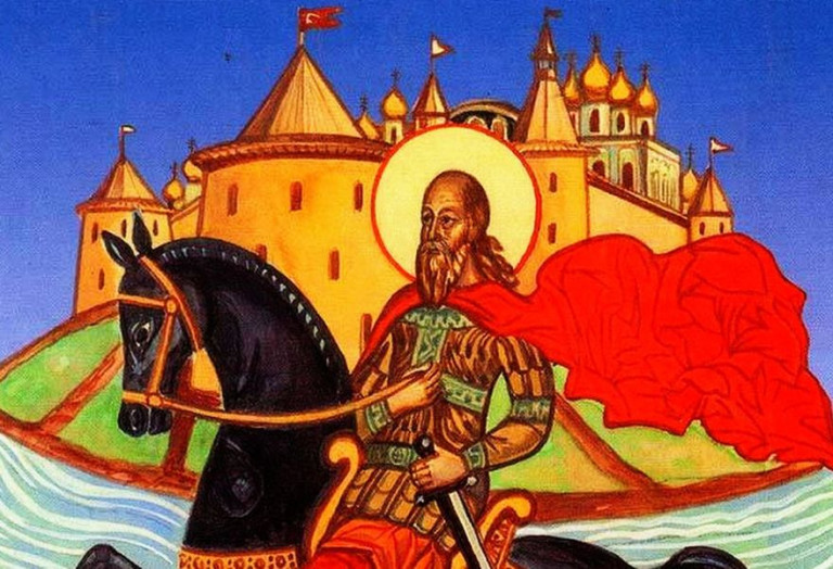 Святой благоверный князь Довмонт, в крещении Тимофей, герой Раковорской битвы. 