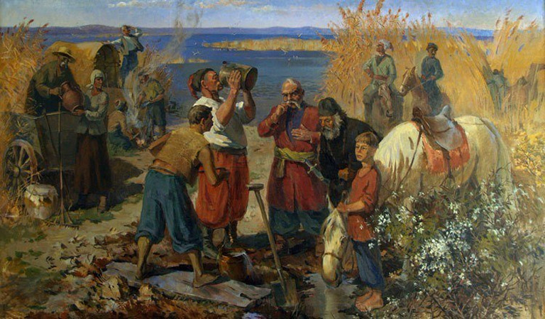 Заглавная иллюстрация: Картина художника Владимира Прокопенко «Атаман Чепига», 1792 год