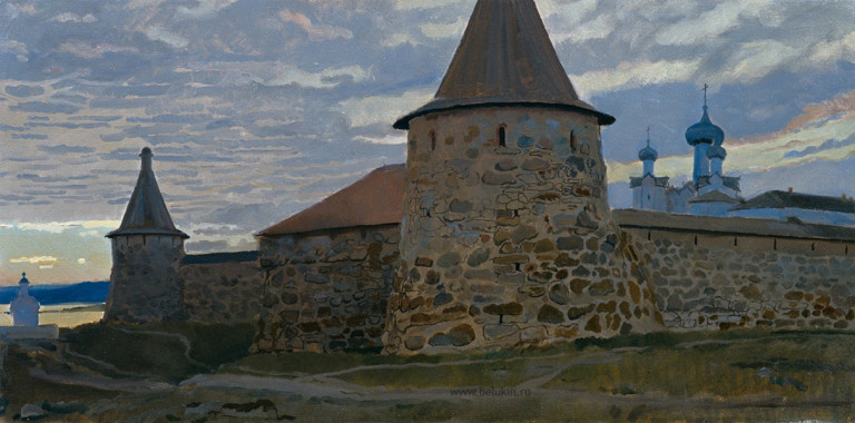 Заглавное фото: Картина Д.А. Белюкина «Крепость Соловецкого монастыря»