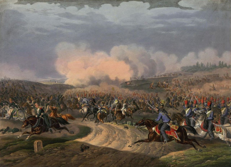 Заглавная иллюстрация: Атака русской и австрийской кавалерии в битве при Арси-сюр-Об. Первая четверть XIX в. Гравер Трентсенски, Матиас. 1790-1868