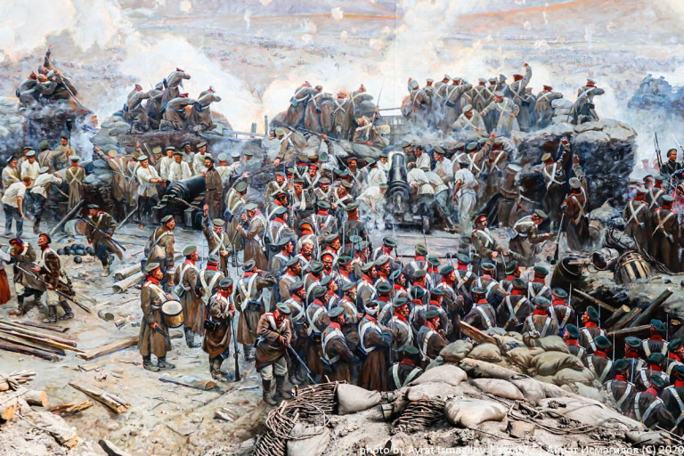 Заглавное фото. Панорама Оборона Севастополя ходожника Франца Рубо. Фрагмент