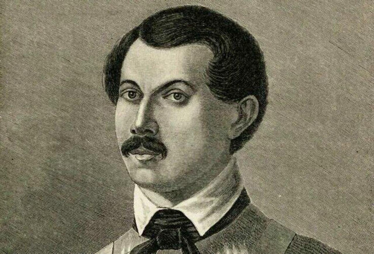 Заглавная иллюстрация. Бестужев-Марлинский на гравюре Г. И. Грачева (1889) с акварельного рисунка неизвестного автора, сделанного с натуры