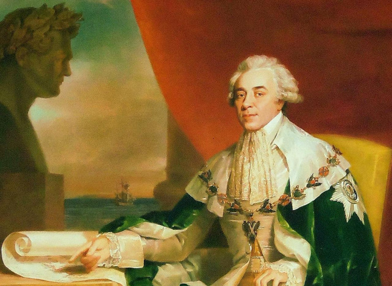 Заглавная иллюстрация. Джордж Доу. «Портрет Николая Петровича Румянцева». 1828. Фрагмент