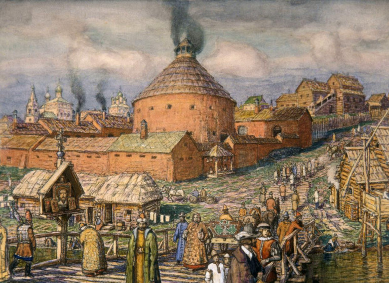 Заглавное фото: Пушечно-литейный двор на картине А.М.Васнецова