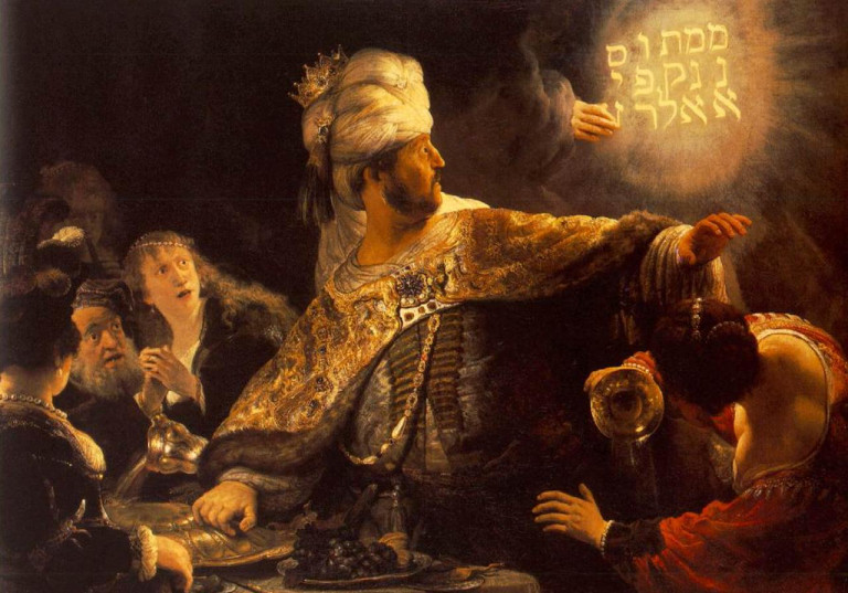 На заглавном фото: Зеленский удивительно похож на Валтасара, изображённого   голландским художником Рембрандтом Харменсом ван Рейном в 1635 году на картине "Пир Валтасара"