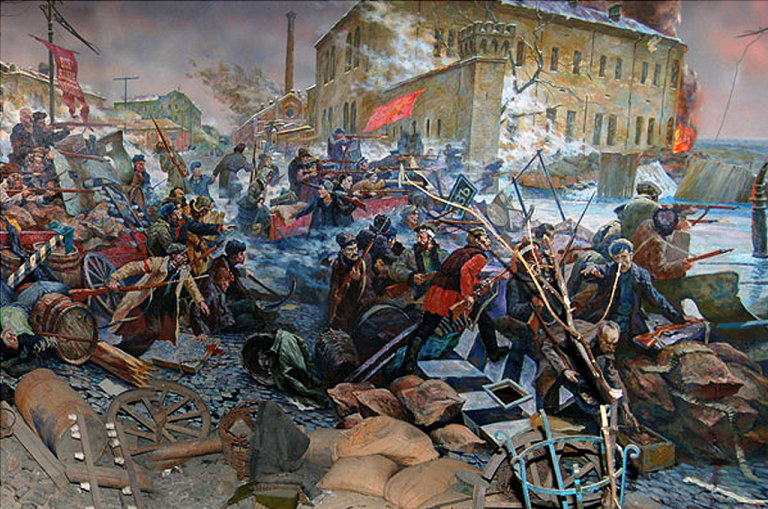 Заглавная иллюстрация. Диорама Январское восстание. Источник  – музей истории завода «Арсенал»