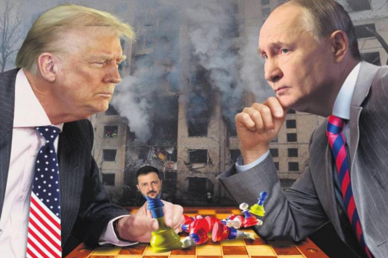 На заглавном фото: Газета The Sun представляет споры об условиях мира на Украине в виде шахматной игры между Путиным и Трампом. Стоит ли говорить, кто в этой игре является одной из шахматных фигурок. Удивительно, что не изобразили Зеленского в виде пешки! – пишет Владимир Корнилов