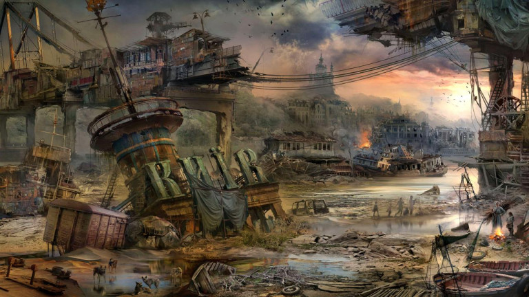 На заглавном фото: Картина "От утопии к антиутопии. Киев", И.Хивренко, 2012 год