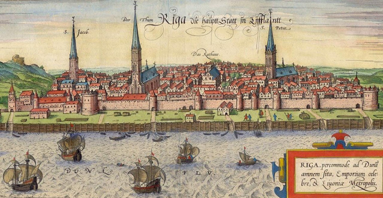 Заглавное фото. Рига на немецкой гравюре XVII века