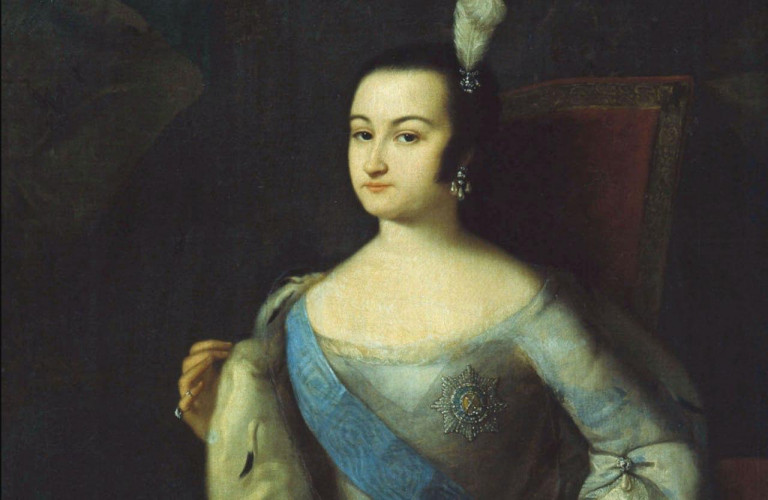 Заглавная иллюстрация. Анна Леопольдовна на портрете художника Луи Каравака, ок. 1740 г.