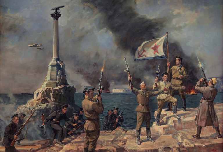 Заглавная иллюстрация. Освобождение Севастополя 9 мая 1944 на картине А.М.Ананьева