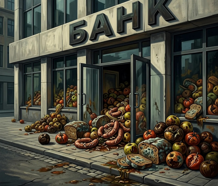 Пенсионеры на Украине вынуждены искать продукты на помойках