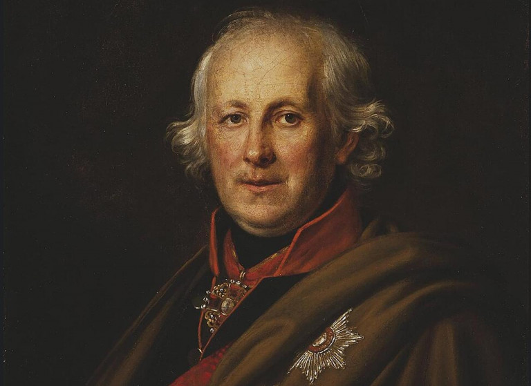 Заглавная иллюстрация. Адмирал Н.С.Мордвинов на картине А.Г.Варнека